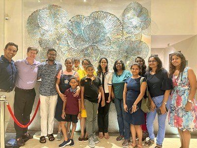 Dinner outing with the team