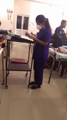 Collecting samples and data by the Research Assistants