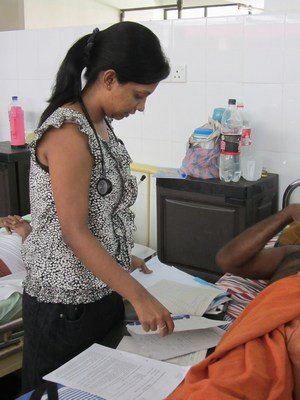 Collecting samples and data by the Research Assistants