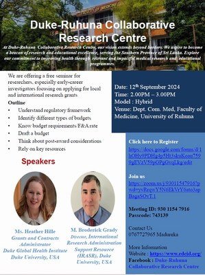 Seminar for Budget Preparation for Research Grants Application