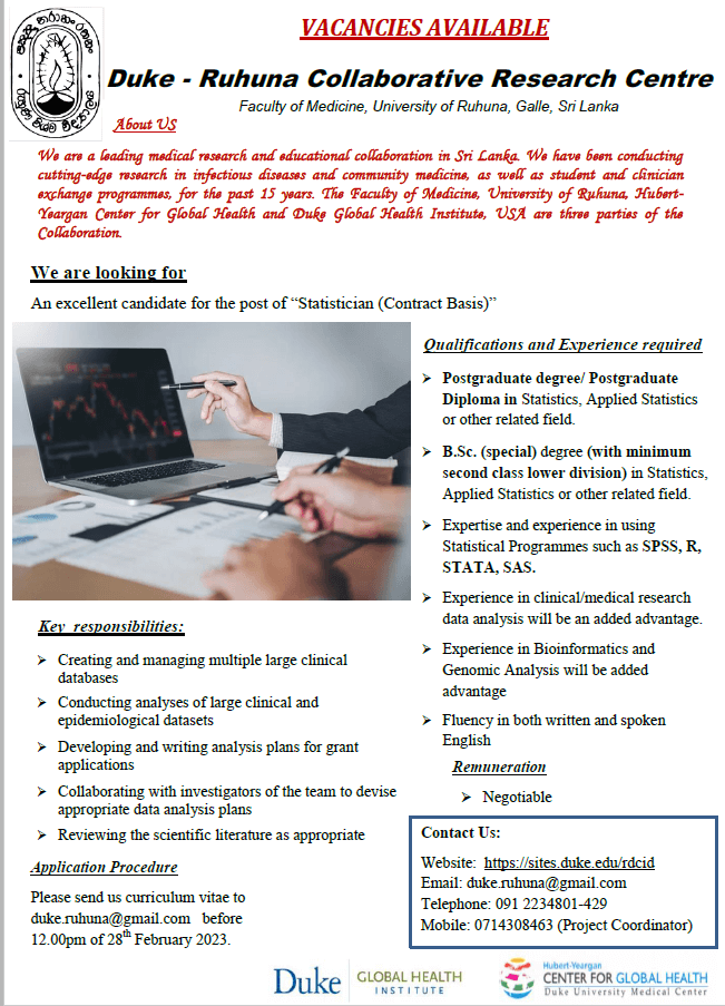 Test Vacancy Research Assistant